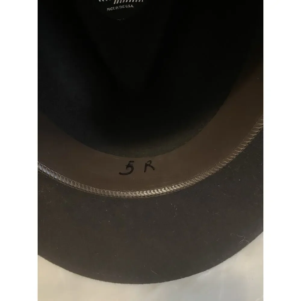 Silver Canyon Santa Fe Crushable Wool Felt Outback Western Cowboy Hat, M - Black